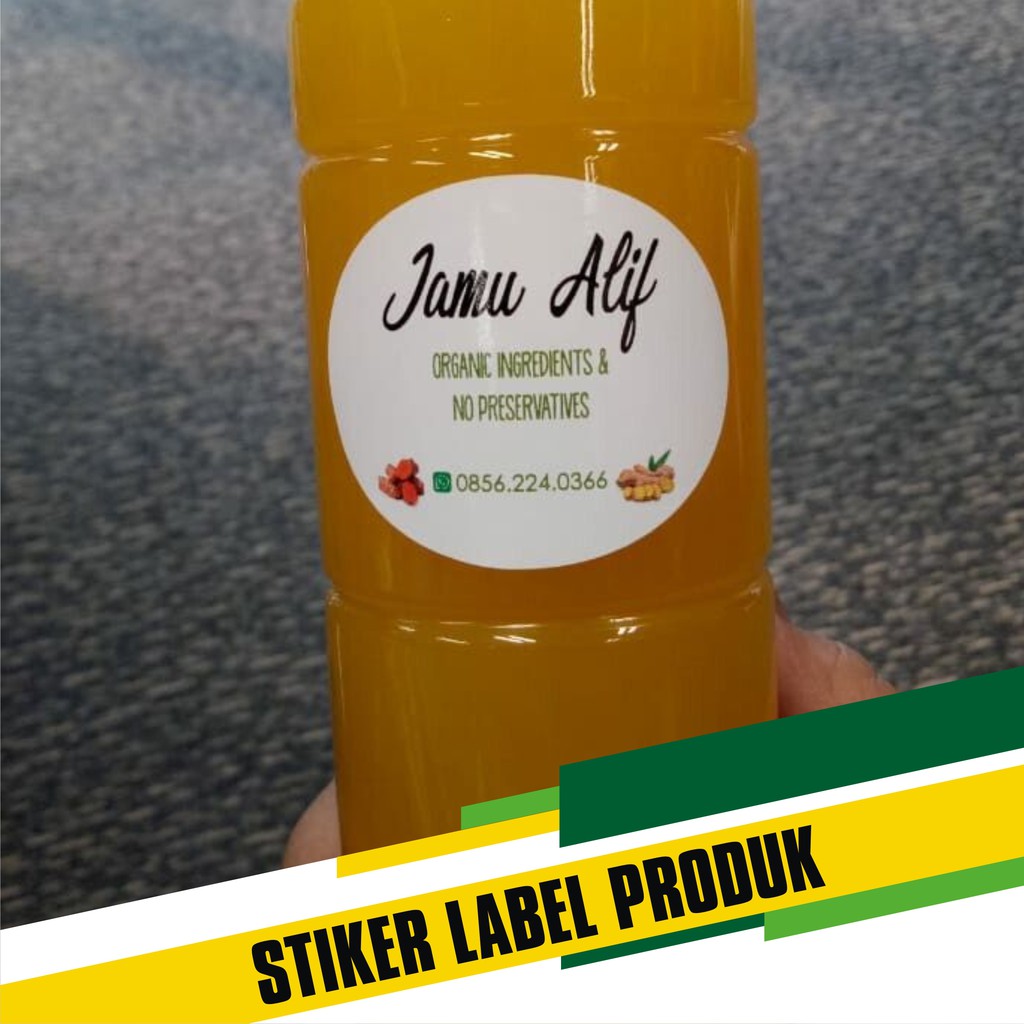 Jual Cetak Label Stiker Custom Plus Cutting Produk Olshop Makanan Minuman Bontax Matte Anti 2175