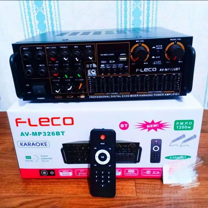 Jual COD POWER AMPLIFIER BLUETOOTH FLECO AV-326BT ORIGINAL / AMPLI ...