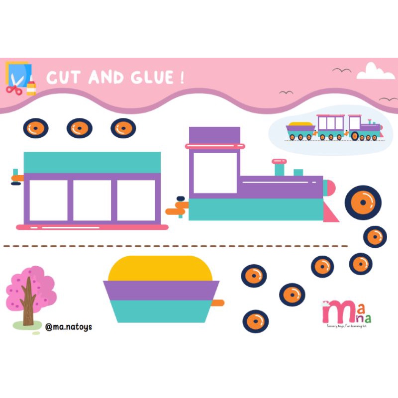 Jual worksheet anak tka/ paud / Cut and Glue / Gunting Tempel ...