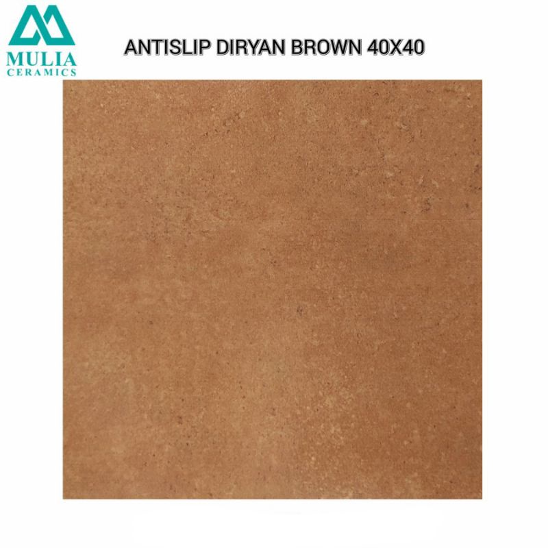 Jual Keramik Lantai Rustic Kasar 40x40 Diryan Brown Mulia Shopee