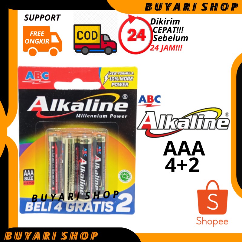 Jual TERLARIS!! BATERAI BATRE BATRAI ABC ALKALINE AAA BATRAI BATRE A3 ...