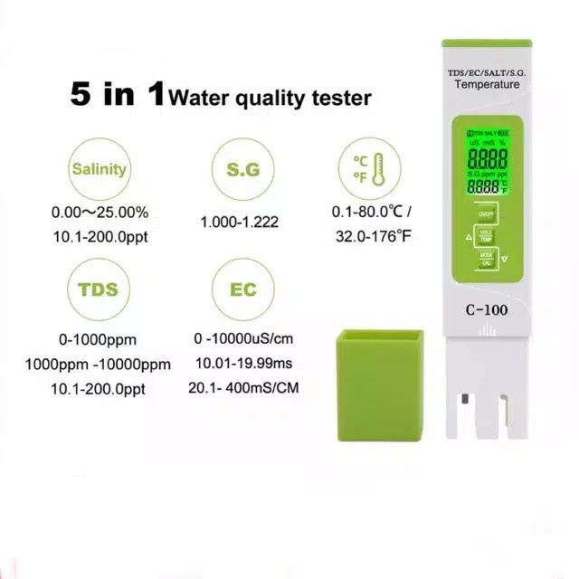 5 Em 1 Tuya WiFi Digital Detector De Qualidade Da Água Testador