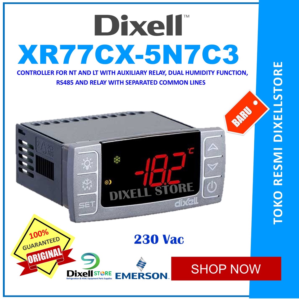 Jual XR77CX 230V 2 NTC Probe DIXELL Digital Thermostat DIXELL