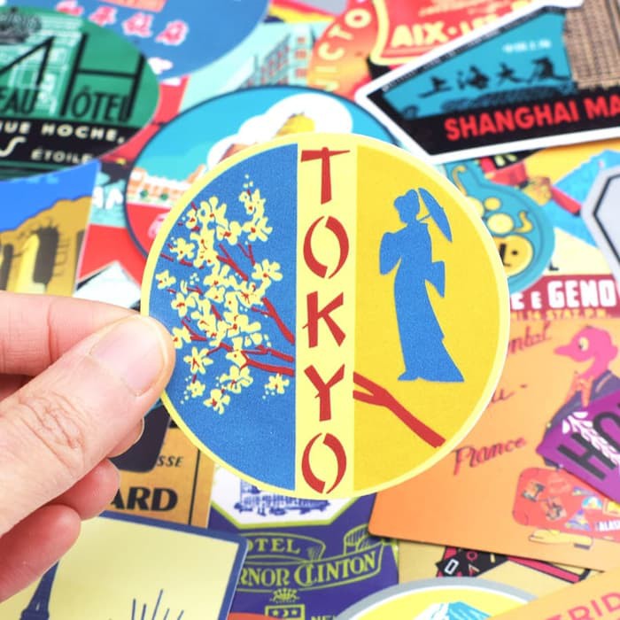 Jual pcs Stiker Sticker Koper Laptop Rimowa Travel Retro Hotel | Shopee ...