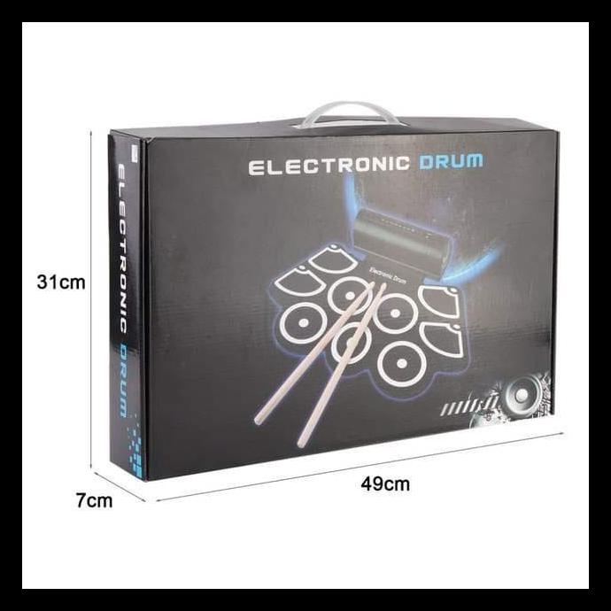 Jual PORTABLE ROLL UP DRUM PAD SET KIT MD760 BUILTIN SPEAKER SUPPORT