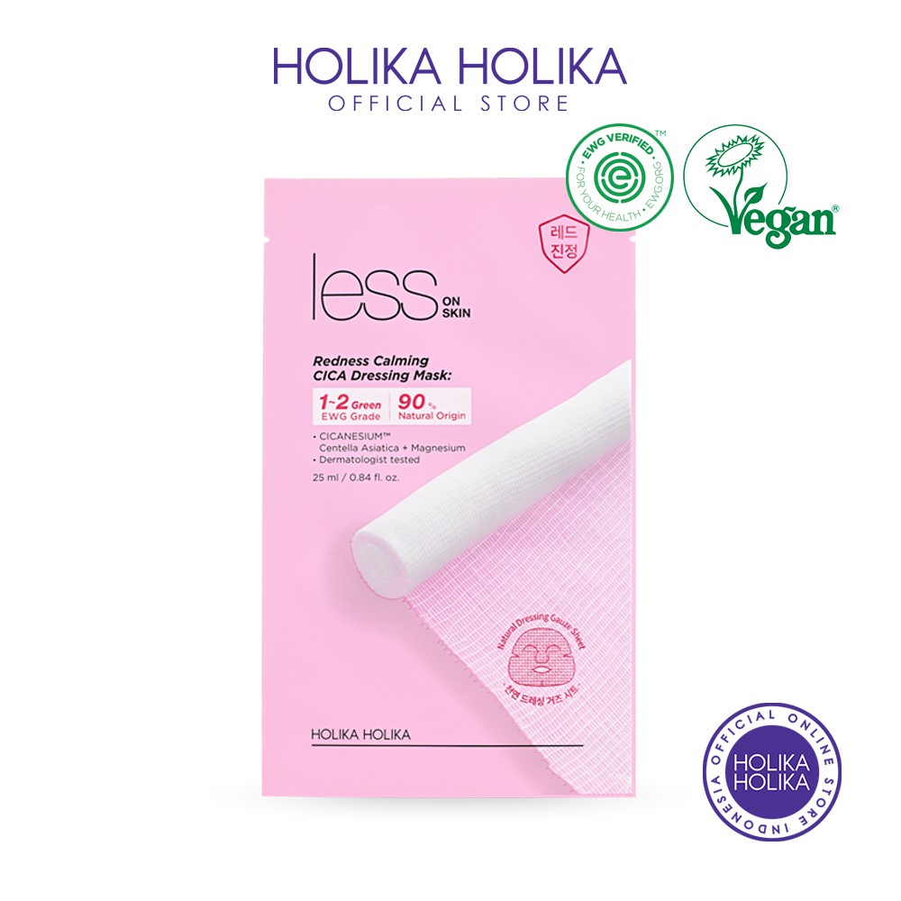 holika holika less on skin redness calming cica dressing mask Jual Holika Holika Less on Skin Redness Calming Cica Dressing Mask | Masker  Wajah
