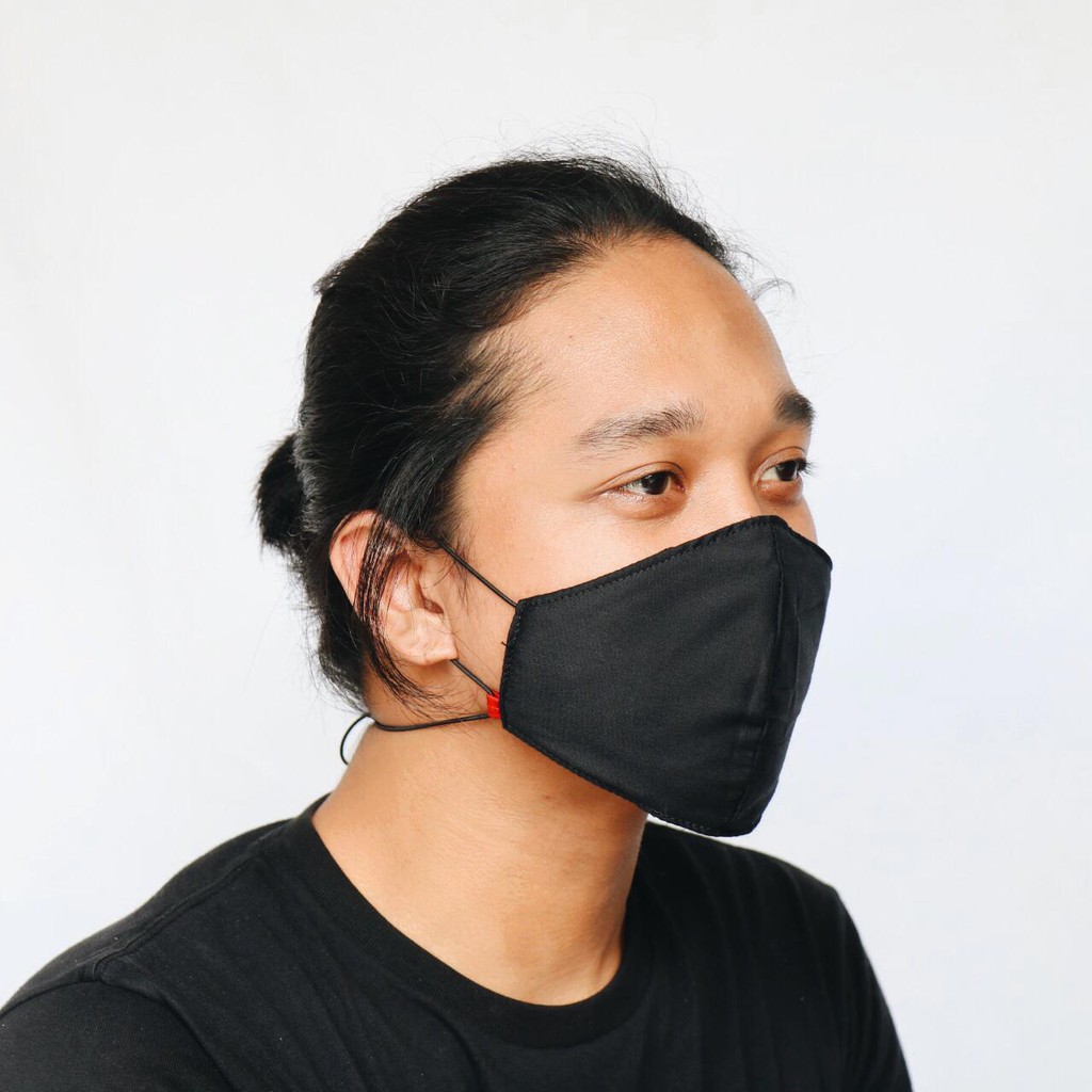 Jual Mask Masker Kain Isi Tissue Unisex TFG Comfy 604 Black | Shopee ...