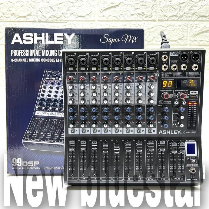 Jual Mixer Ashley Super M8 Original Produk 8 Channel Bluetooth - USB PC ...