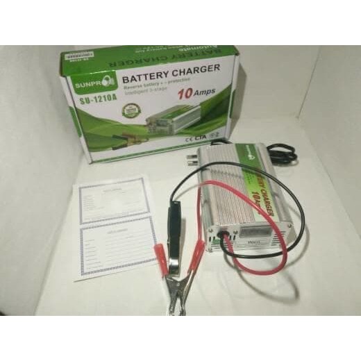 Jual Charger Aki / cas aki 12V 10 / 10A Amper SUNPRO TERBAIK | Shopee