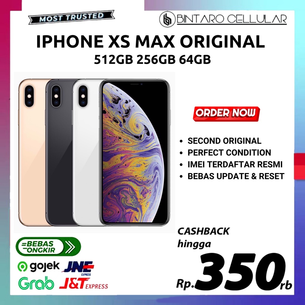 Jual IPHONE XS | XS MAX 512GB 256GB 64GB SECOND ORIGINAL RESMI | Shopee