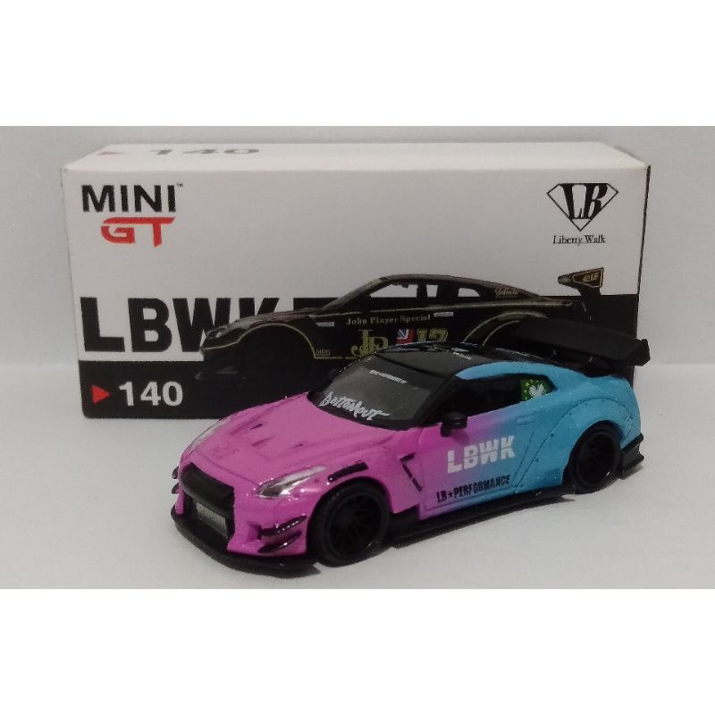 Jual MINI GT Nissan GTR R35 LBWK Costum Repaint Pink/Biru (Tanpa Ban ...