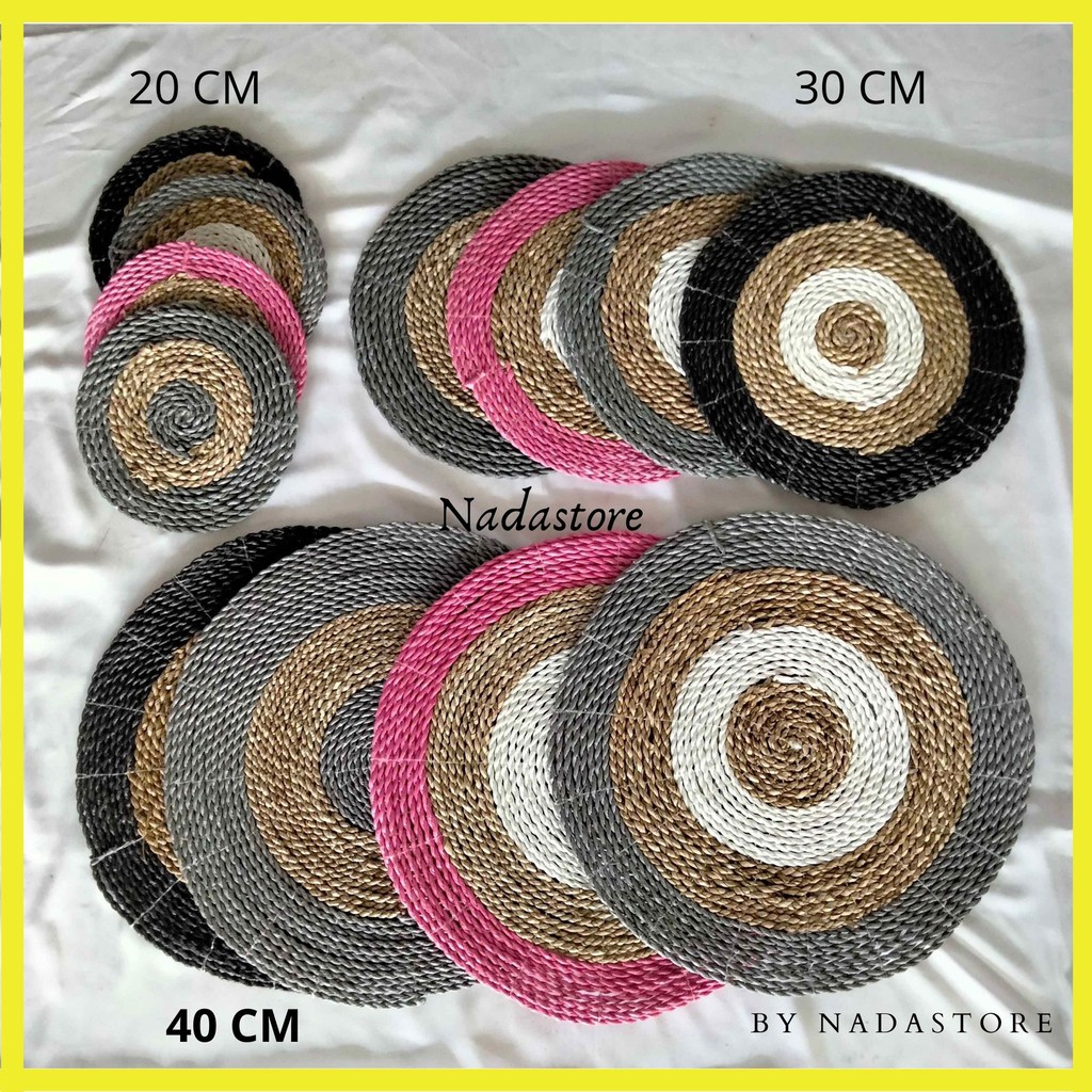 Jual Placemat Anyaman Seagrass All Size Alas Piring Tatakan Piring Seagrass Size 20 30 Dan 5181