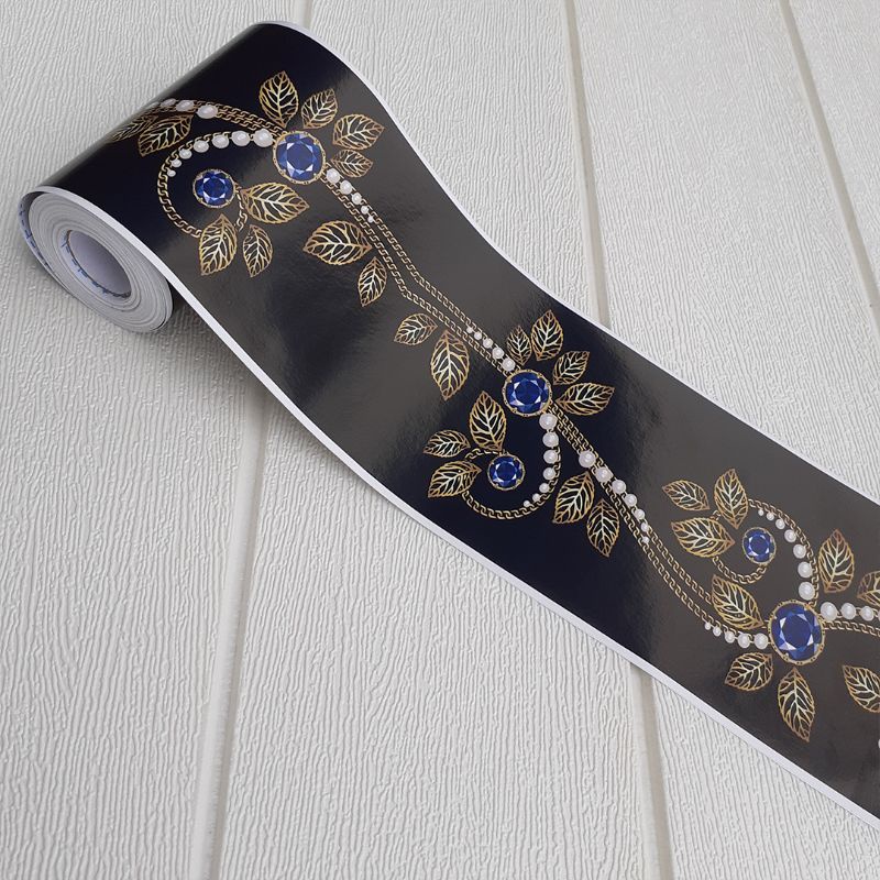 Jual Wallborder sticker dinding border lis pembatas HITAM ukuran 10 cm ...