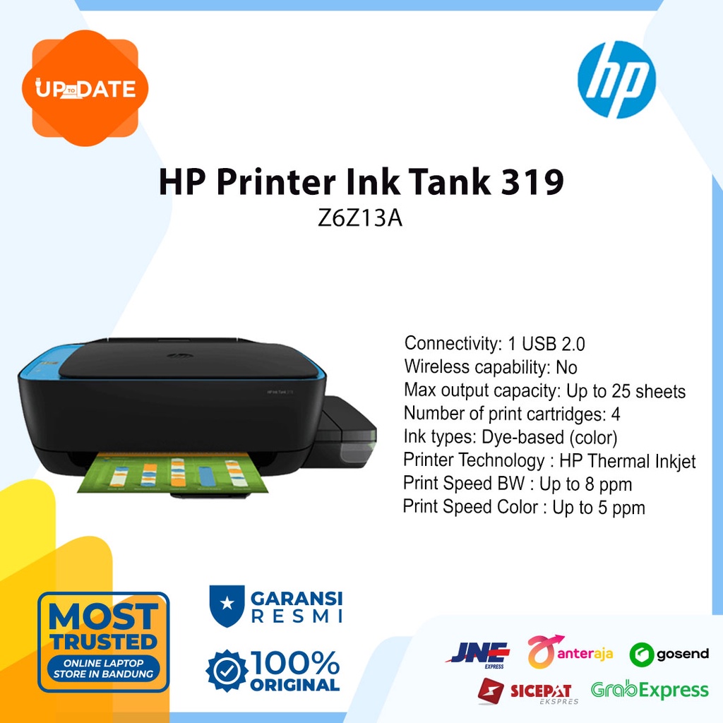 Jual Hp Printer Ink Tank 319 Shopee Indonesia