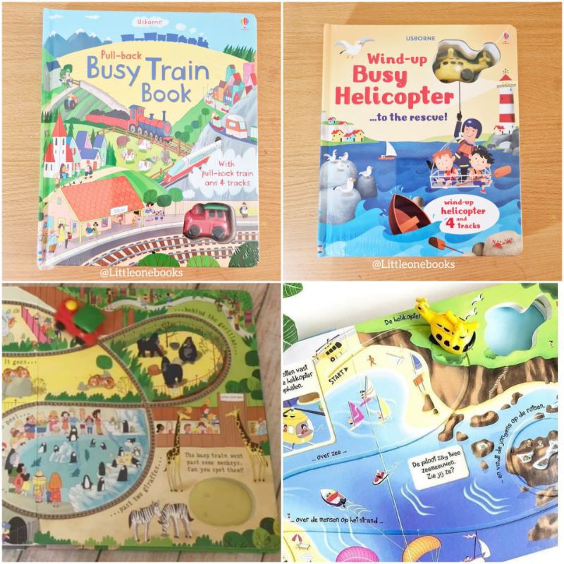 Jual Usborne Pull Back train / usborne wind up helicopter / busy train ...