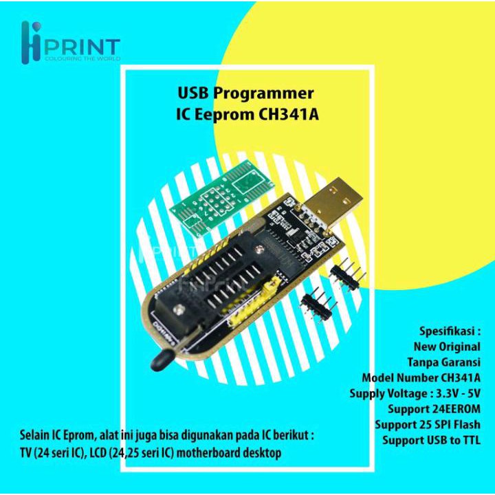 Jual USB Programmer IC Eprom CH341A Module Flash Program BIOS Eeprom 24 ...