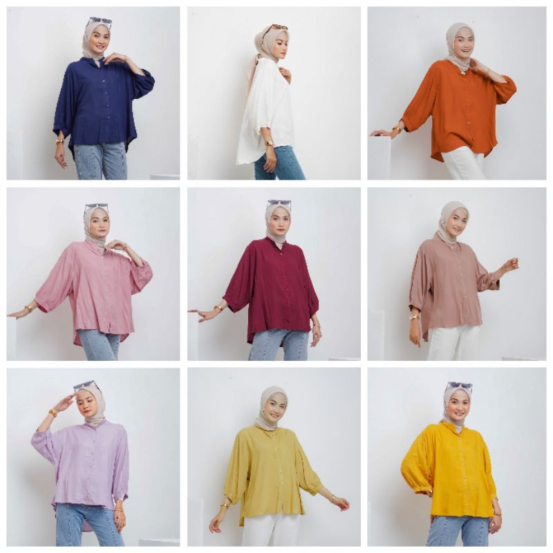Jual Blouse Wanita OVERSIZE Ziva Blouse Rayon Twill //JF5356 Shopee