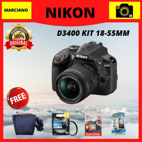 Jual Camera NIKON D3400 KIT 18-55MM | Shopee Indonesia