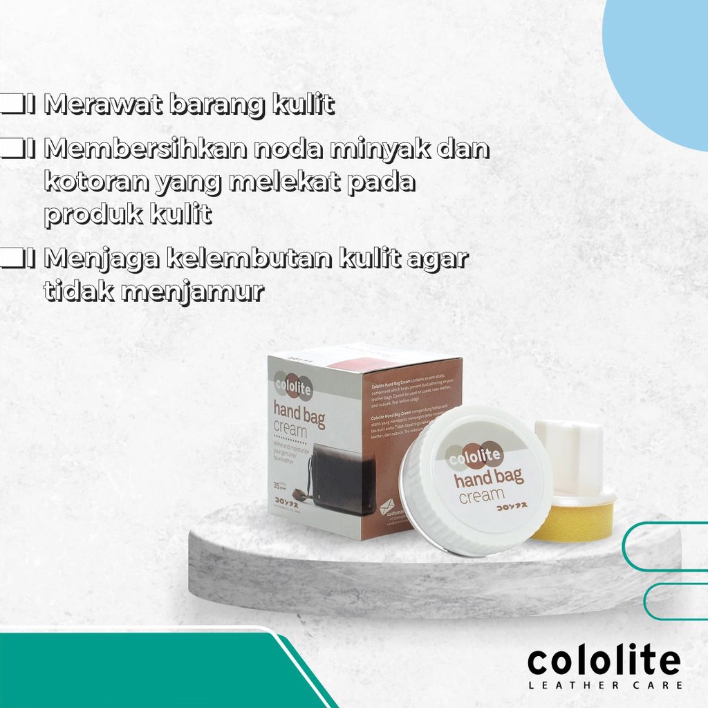 Jual COLOLITE HANDBAG Cream Perawatan Tas Dompet Kulit Hand Bag Pouch ...