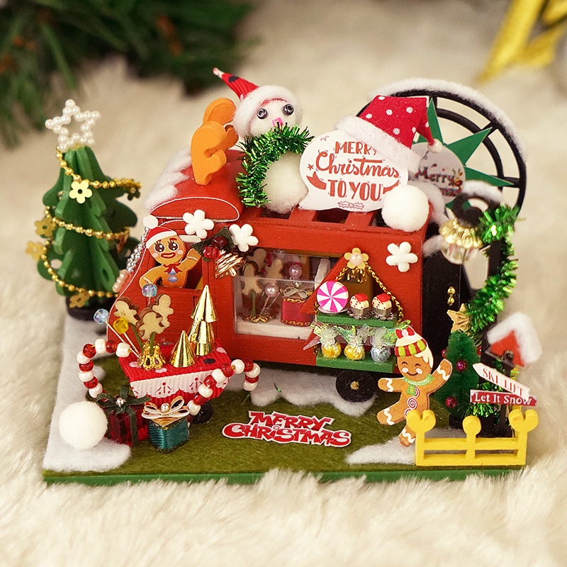 Jual DIY MINIATURE THE CHRISTMAS SHOP PUZZLE CRAF (DO IT YOURSELF