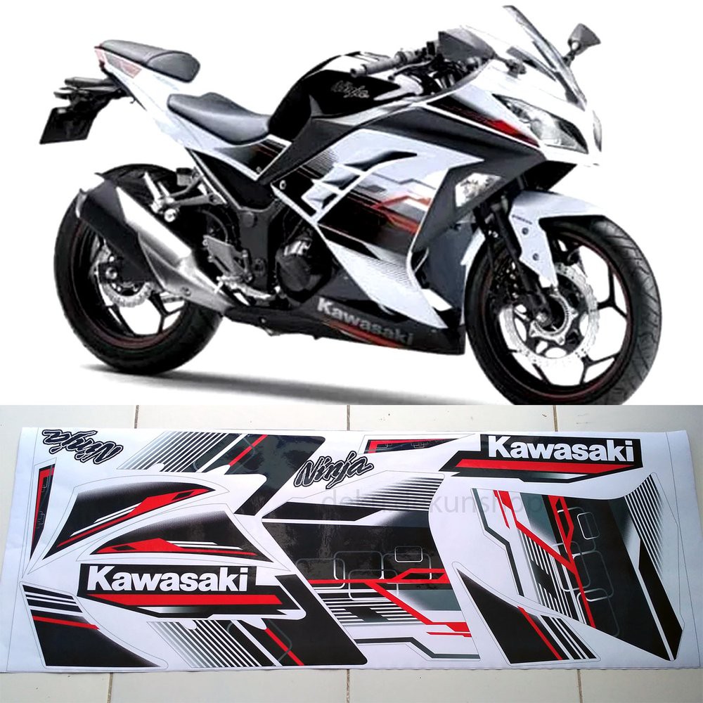Jual Stiker Striping Ninja 250 fi se putih printing [COD] | Shopee