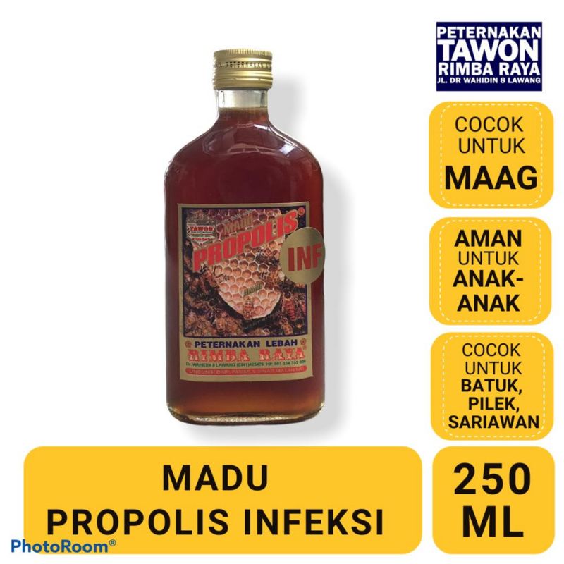 Jual Madu Propolis Infeksi - Peternakan Tawon Rimba Raya 250 ml kemasan ...