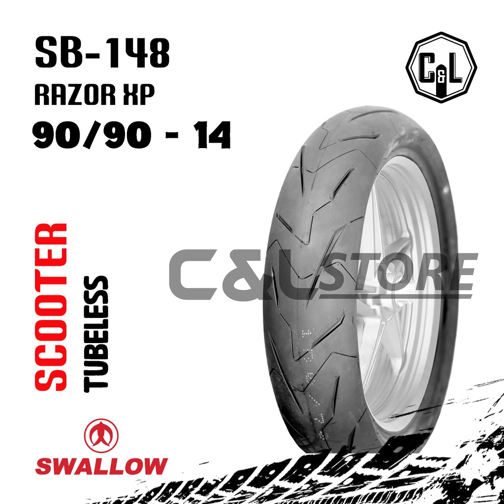 Jual BAN LUAR MOTOR SWALLOW 90/90-14 RING 14 SB-148 RAZOR XP TUBELESS ...