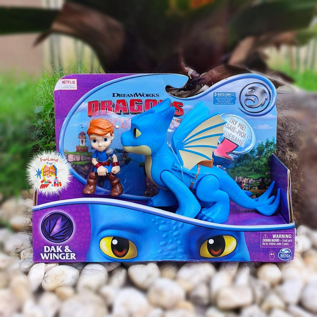 Jual DreamWorks Dragons Rescue Riders Dak & Winger | Shopee Indonesia