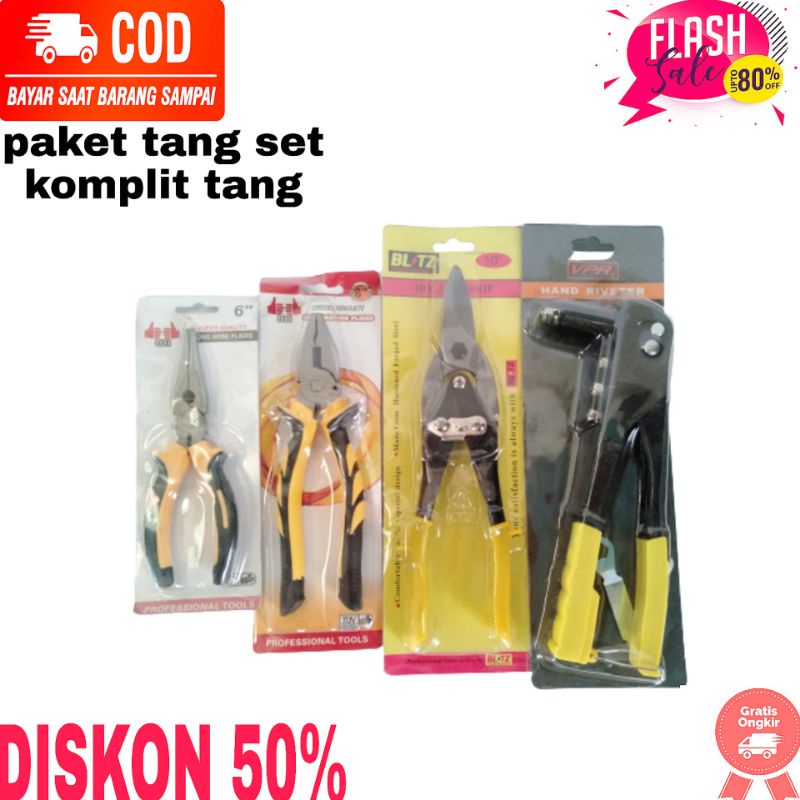 Jual Tang Set Komplit Tang Paket Tang Set Komplit Tang Rivet Gunting Holo Plafon Gunting Holo