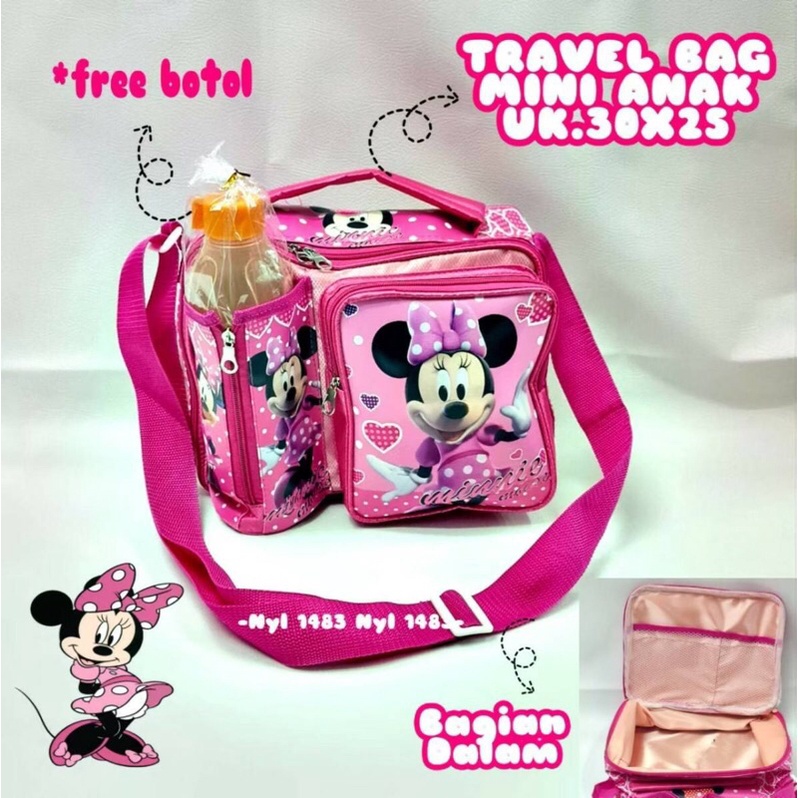 GOWA 1 X Disney Minnie Mouse Lunch Box Bag with Shoulder