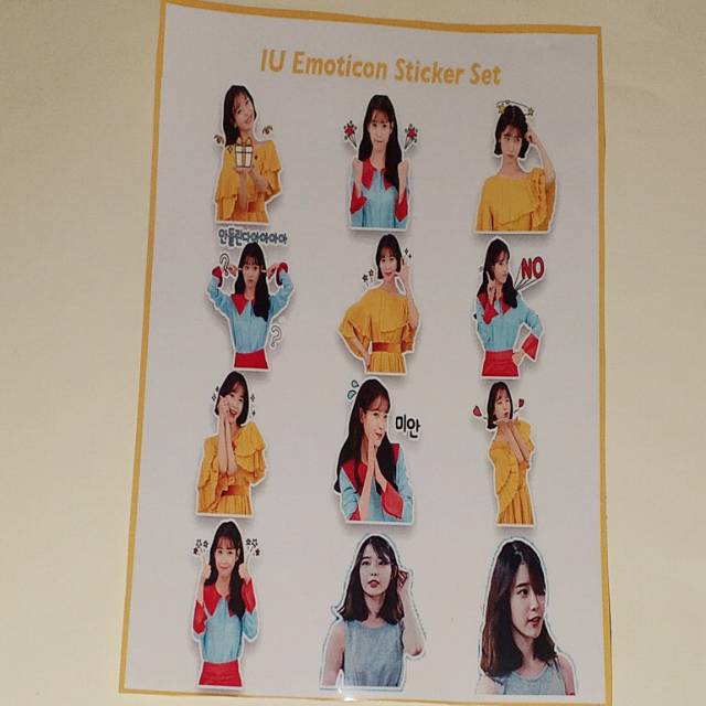 Jual STICKER ORIGINAL KOREA READY STOCK IU EMOTICON STICKER | Shopee ...