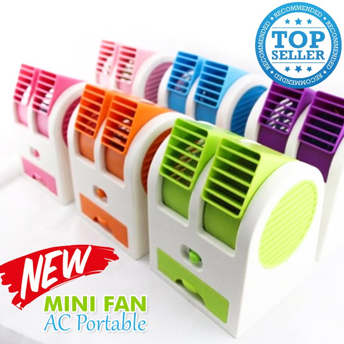 Jual Family Choice AC Mini Portable Double Fan NEW Model | Shopee Indonesia