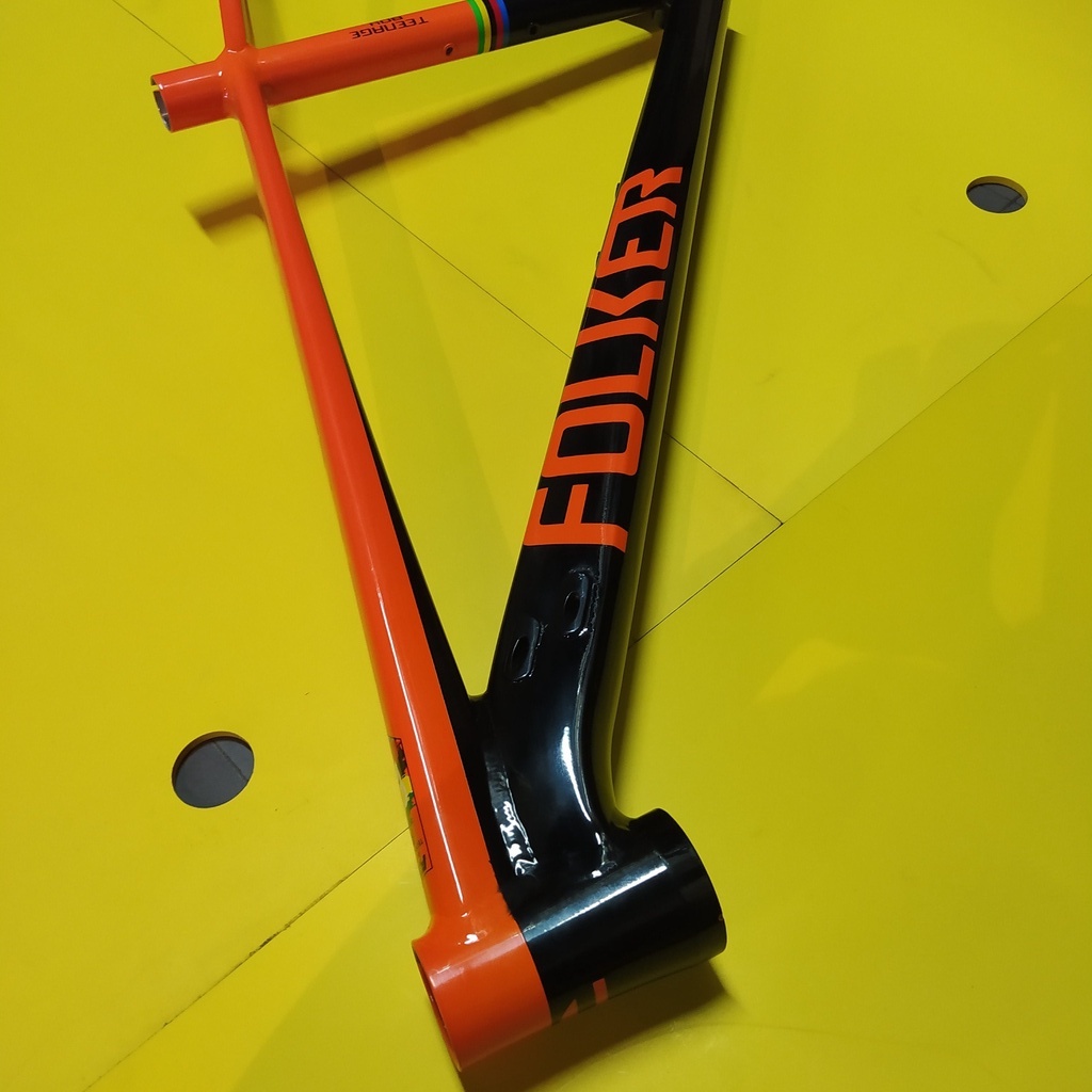 Jual Frame sepeda MTB Folker Teenage boy 27.5 Orange Black not Mosso ...