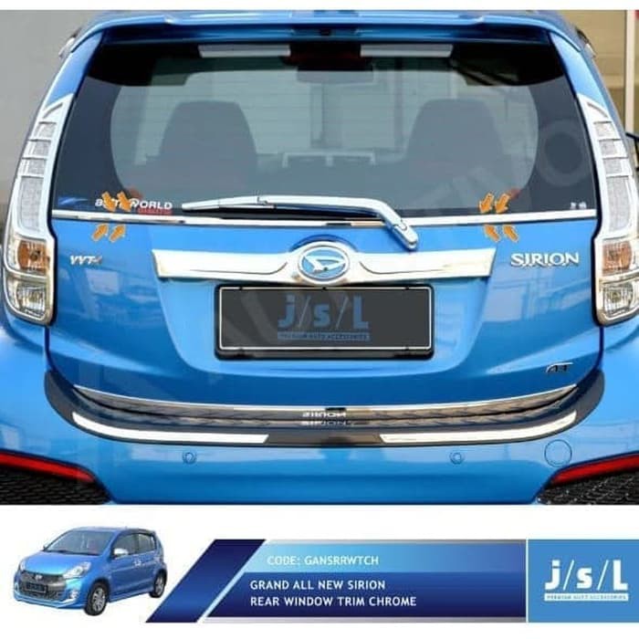 Jual List Kaca Belakang Grand All New Sirion Rear Window Trim Chrome ...