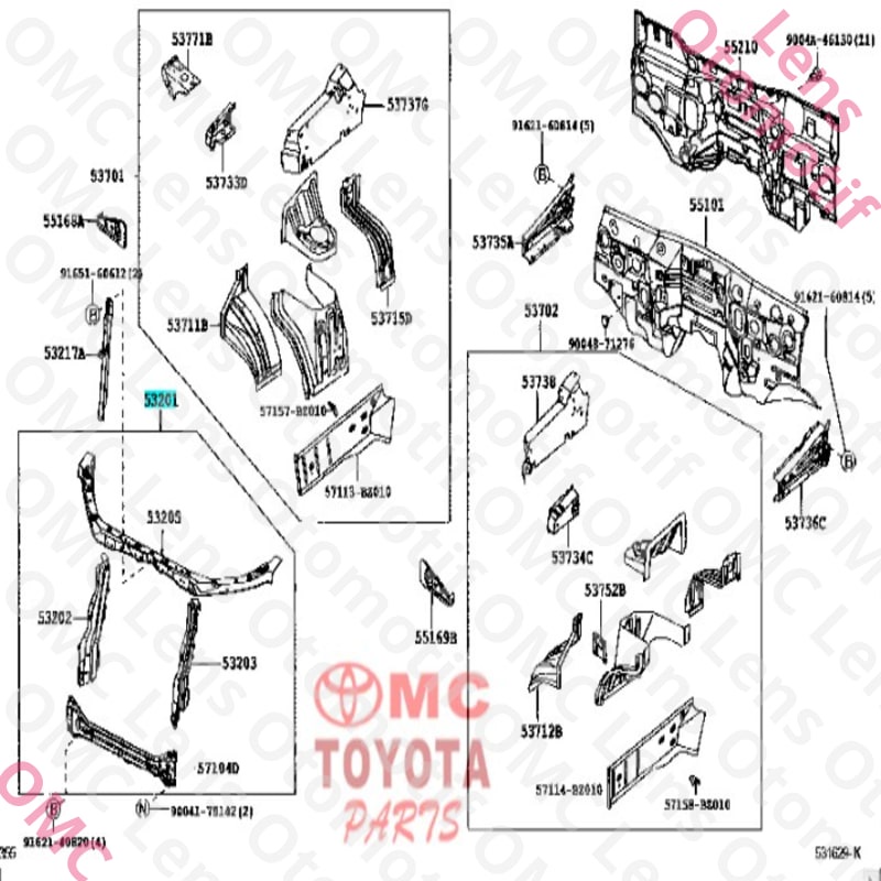Jual (100% ORIGINAL EM ) Support Sub-Assy Radiator Depan Avanza VVTI ...