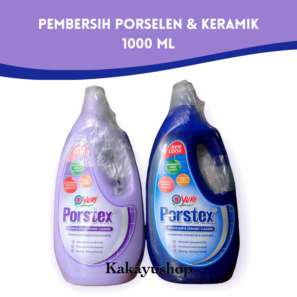 Jual YURI PORSTEX Pembersih Porselen & Keramik Botol 1000ml | Shopee ...