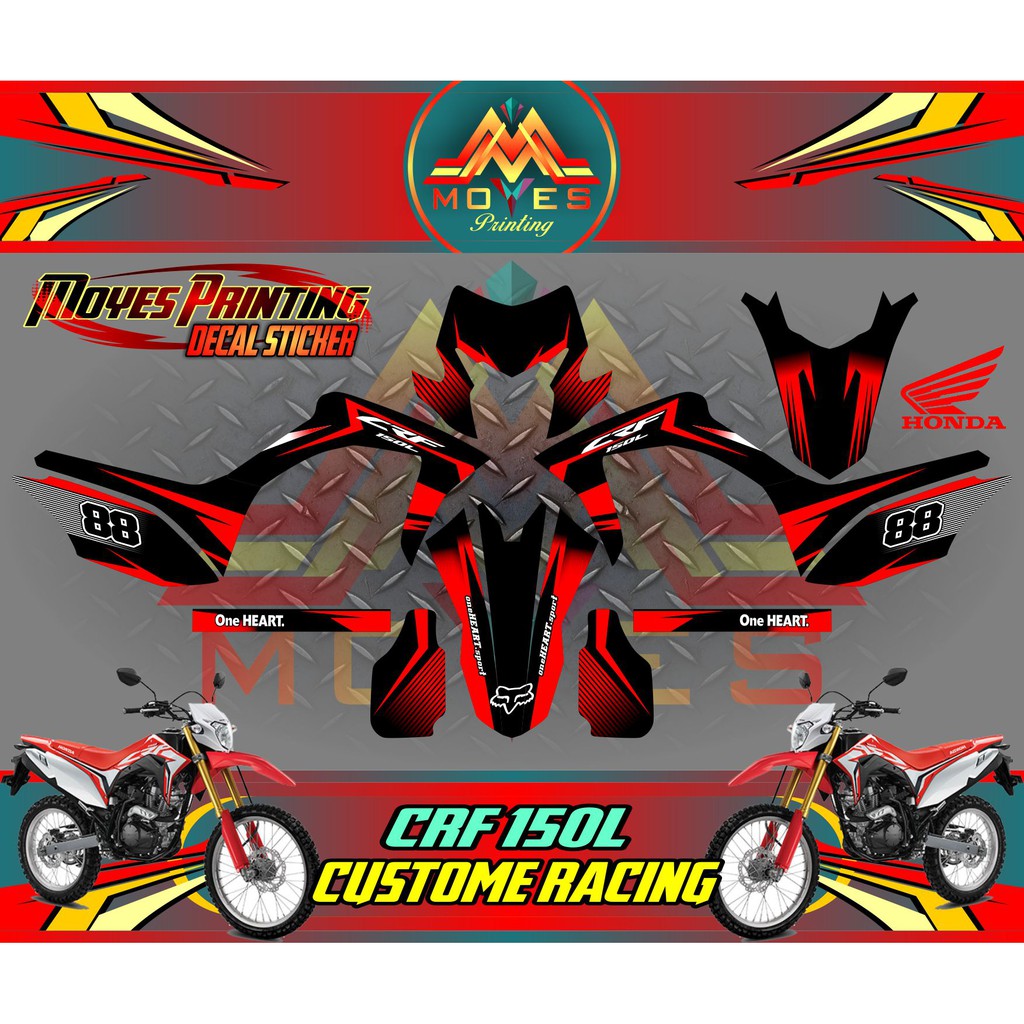 Jual Decal Motor Honda CRF 150 R Striping Honda CRF 150 R Sticker Motor ...