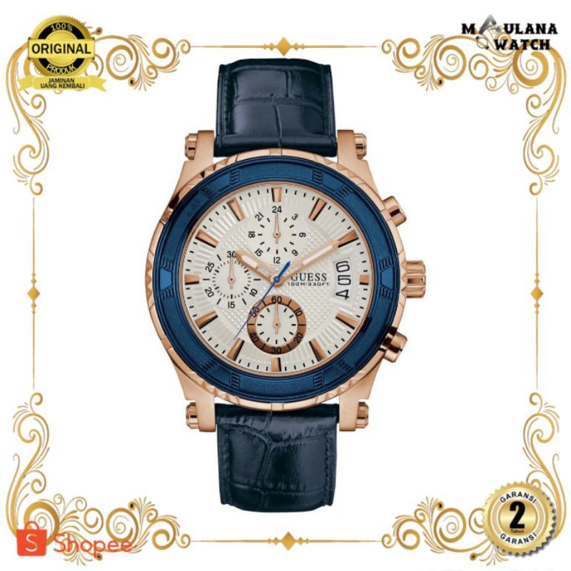 Jual JAM TANGAN PRIA WANITA RANTAI KULIT KARET MURAH PRIA GUESS W0673G6 ORIGINAL Shopee Indonesia