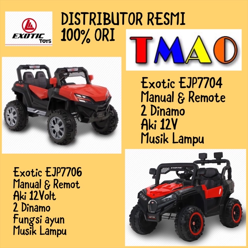 Jual Mobil Aki Anak EXOTIC Jeep EJP-7706 EJP-7704 7727 7723 EJP7706