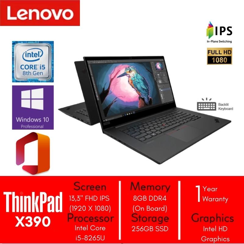 Jual LENOVO THINKPAD X390 CORE I5-8265U/8GB/256GB SSD/INTEL Jual LENOVO THINKPAD X390 CORE I5-8265U/8GB/256GB SSD/INTEL