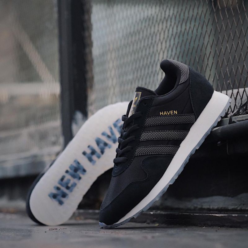 Jual SALE TERMURAH ADIDAS NEW HAVEN BLACK STRIP GREY Shopee
