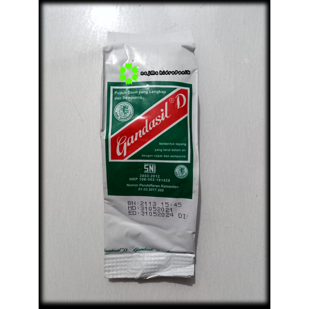 Jual Pupuk Daun Gandasil D Repacking Gram Shopee Indonesia