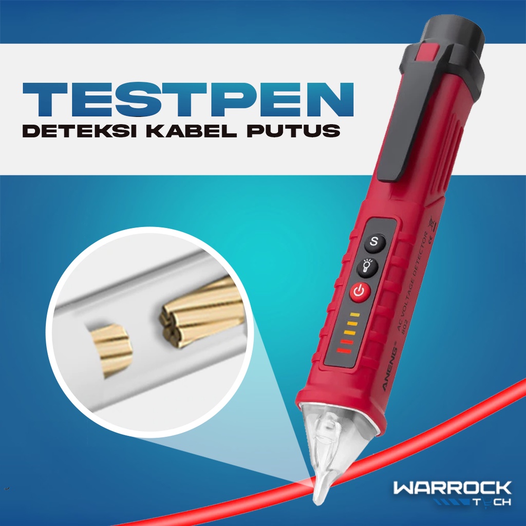 Jual ANENG Testpen Tespen Listrik Digital Non Kontak Tester Sensor ...