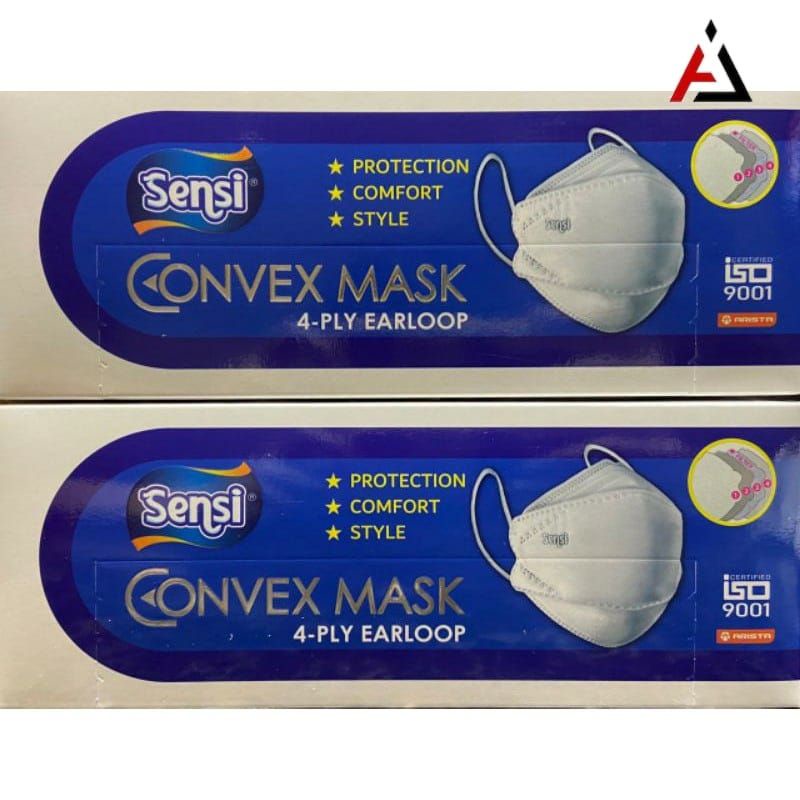 Jual Masker Sensi Convex 4 Ply Per Box Isi 20 Pcs / Sensi Convex Mask ...