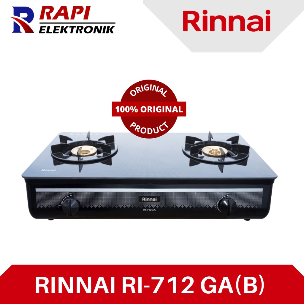 Jual RINNAI KOMPOR GAS STOVE 2 TUNGKU RI-712 GA (B) | Shopee Indonesia