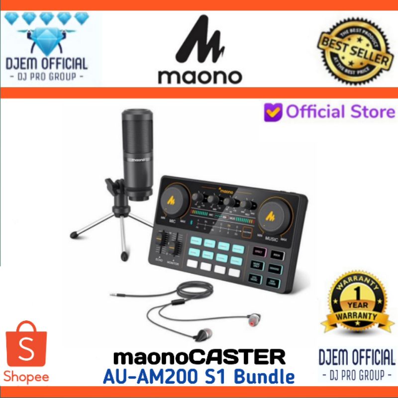 Jual MAONO CASTER AU-AM200 S1 Starter Bundle Portable Mixer