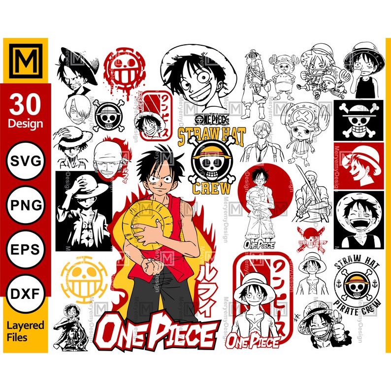 Jual 30 Desain Kaos One Piece ( Format Vector ) | Shopee Indonesia