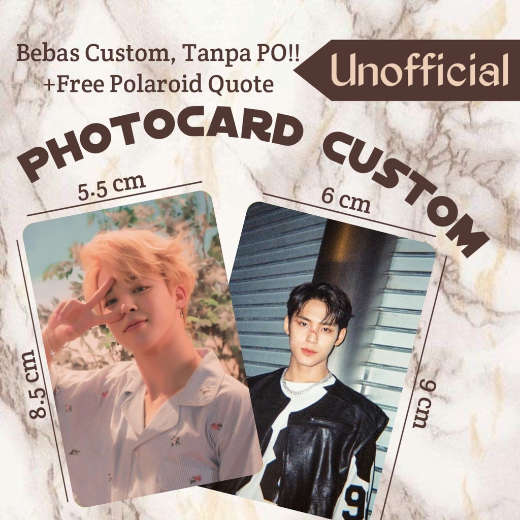 Jual (PROMO)Cetak Photocard Custom Tanpa PO-Cetak Photocard Custom ...