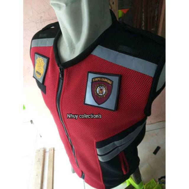 Jual Rompi doubel mess rompi merah rompi lapangan | Shopee Indonesia