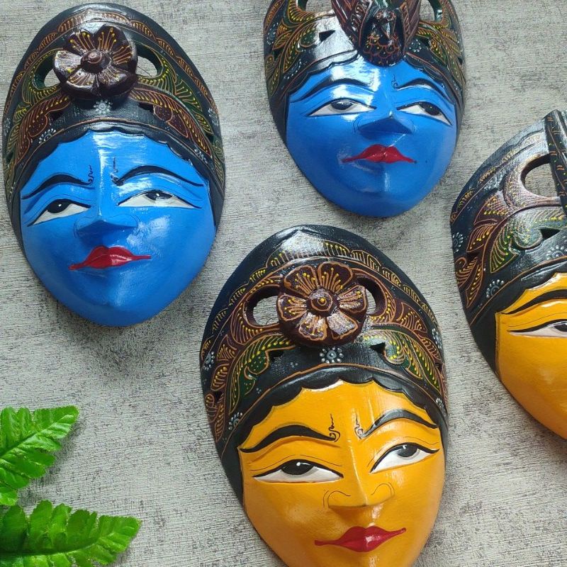 Jual Hiasan Topeng Batik Kayu Sepasang | Shopee Indonesia